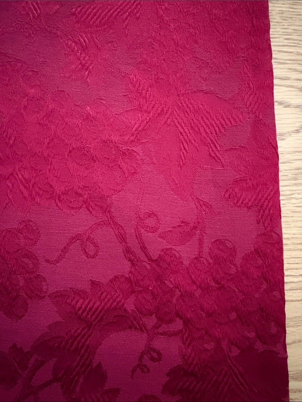 Vintage Floral Jacquard Tablecloth. Extra long 59x141